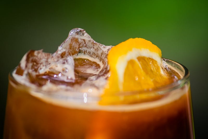 Iced Tea with lemon slice